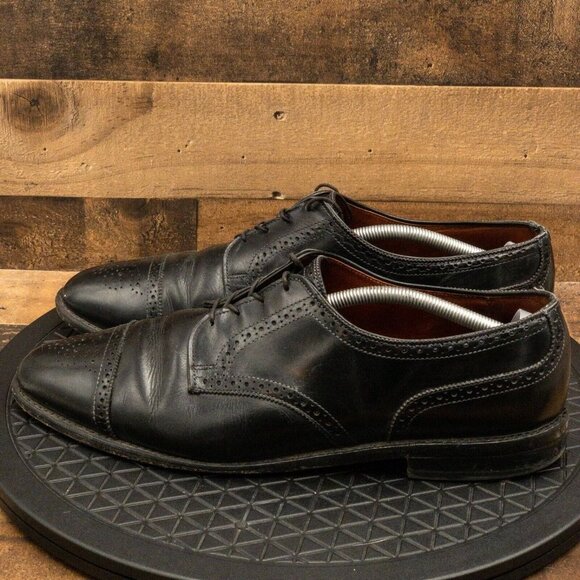 ALDEN NEW ENGAND MENS DRESS SHOES CAP TOE BLACK LEATHER OXFORDS SIZE 12 AAA/A - Picture 5 of 9
